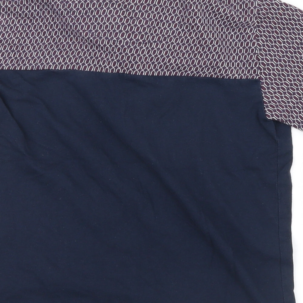 Matalan Boys Blue Geometric  Basic Polo Size 6-7 Years
