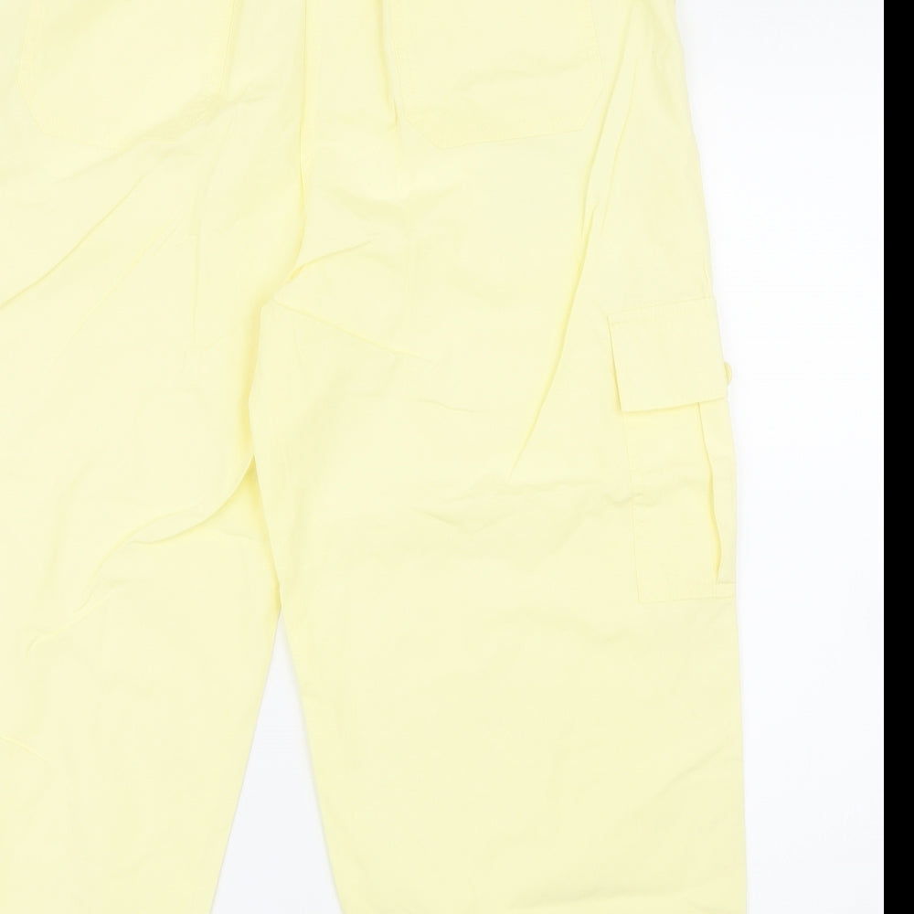 bcasual Womens Yellow   Cropped Trousers Size 14 L23 in