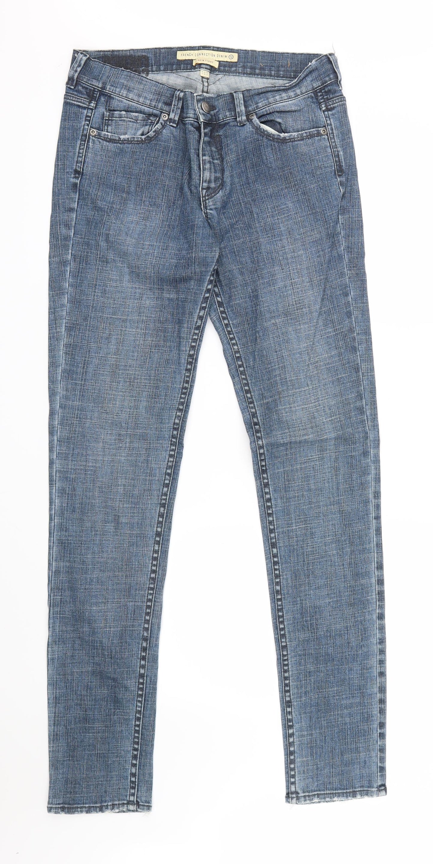 French Connection Womens Blue  Denim Skinny Jeans Size 12 L33 in
