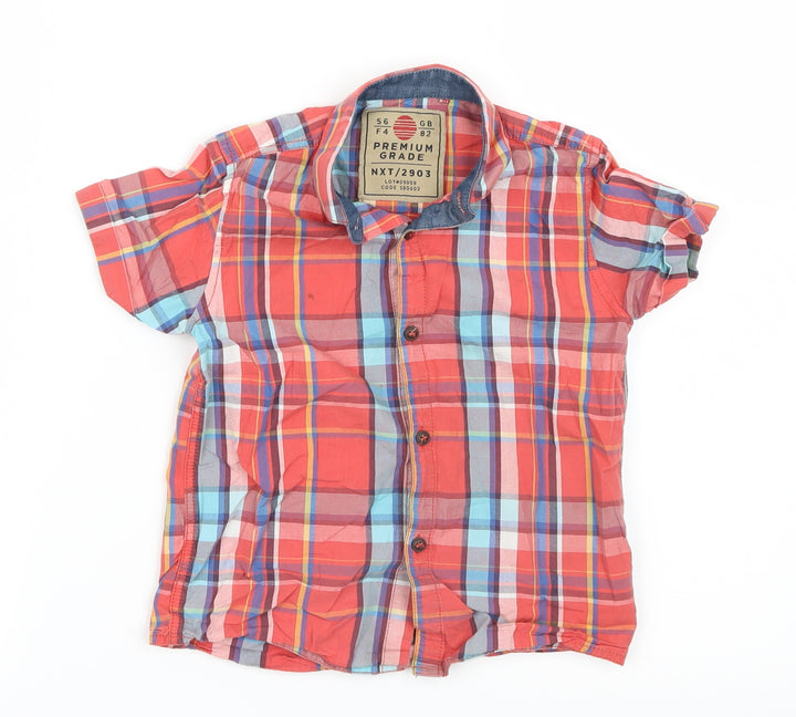 NEXT Boys Red Check Basic Button-Up Size 4 Years
