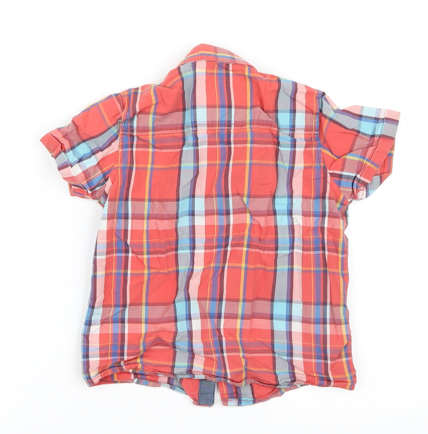 NEXT Boys Red Check  Basic Button-Up Size 4 Years