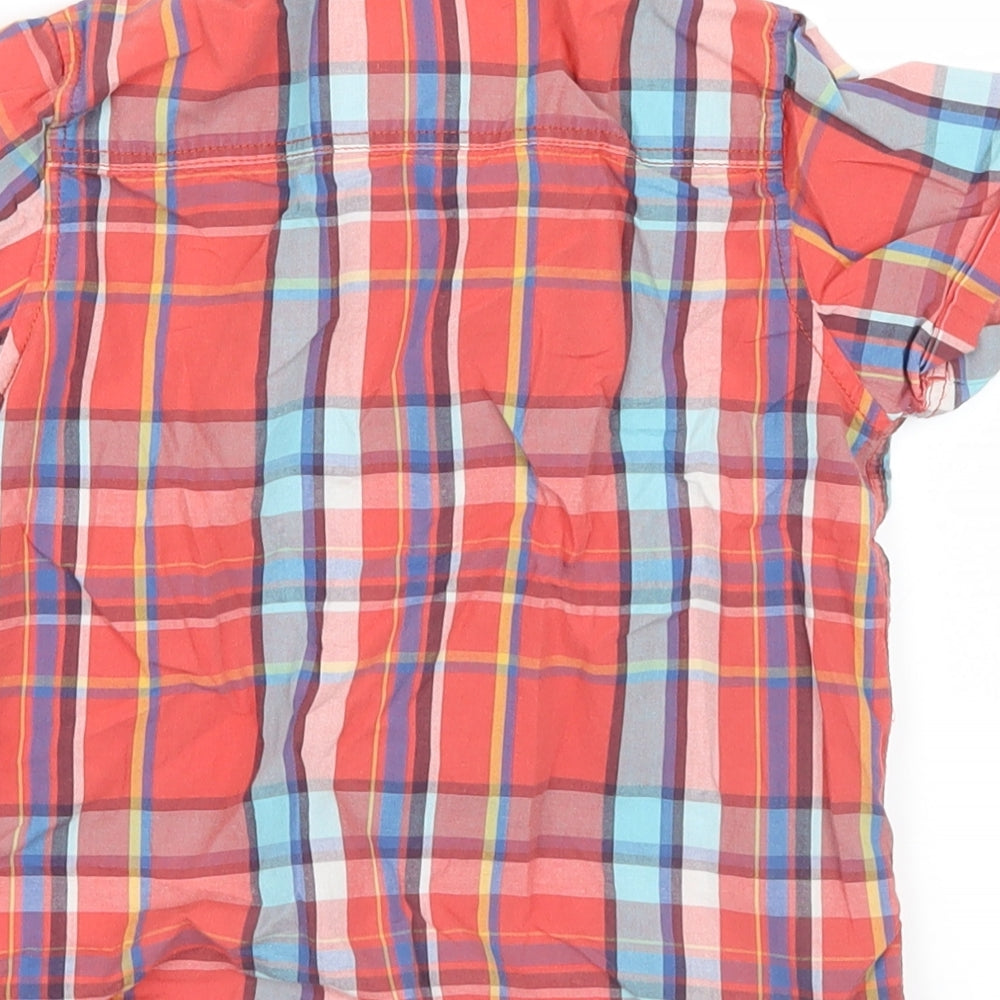 NEXT Boys Red Check  Basic Button-Up Size 4 Years
