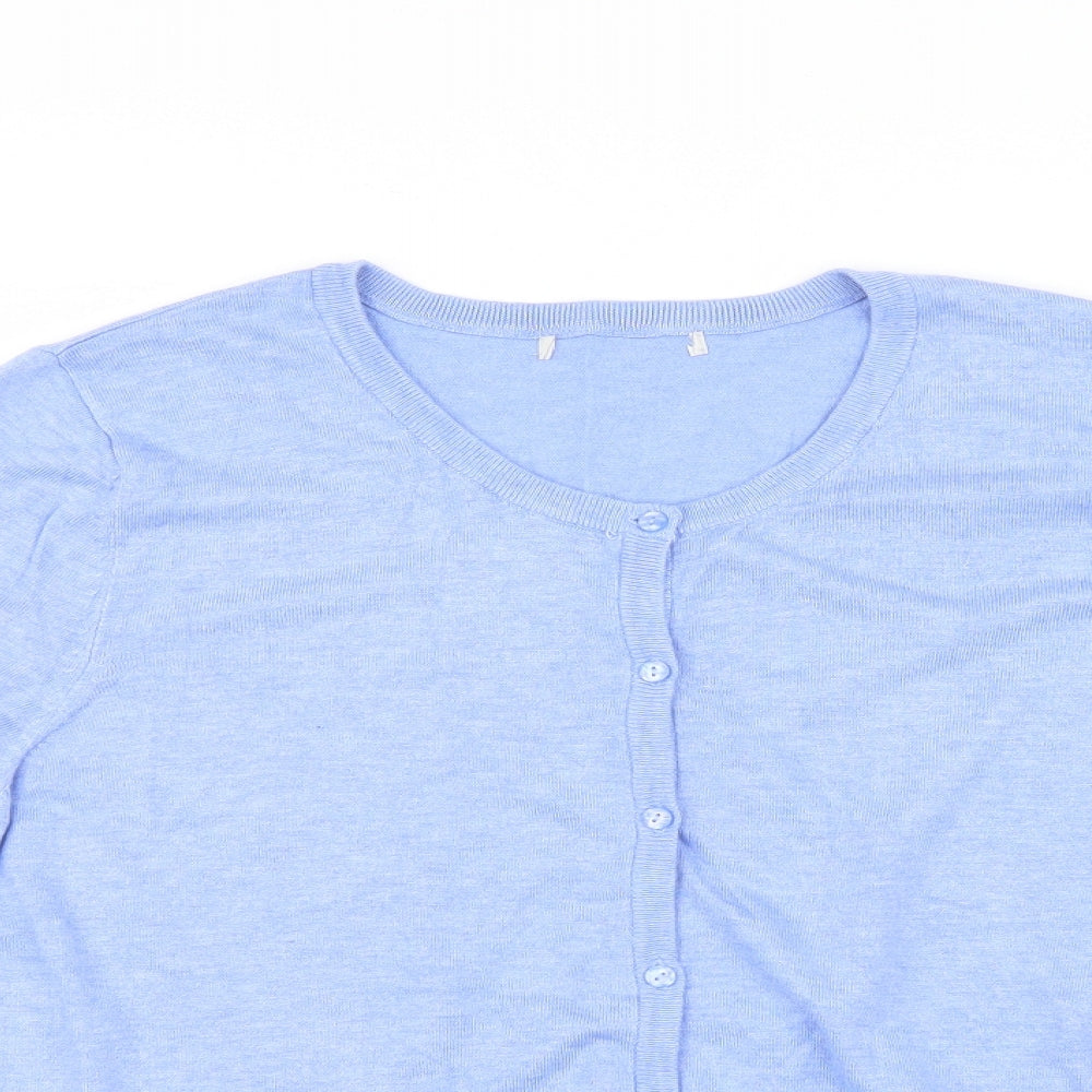 George Womens Blue  Knit Cardigan Jumper Size 16