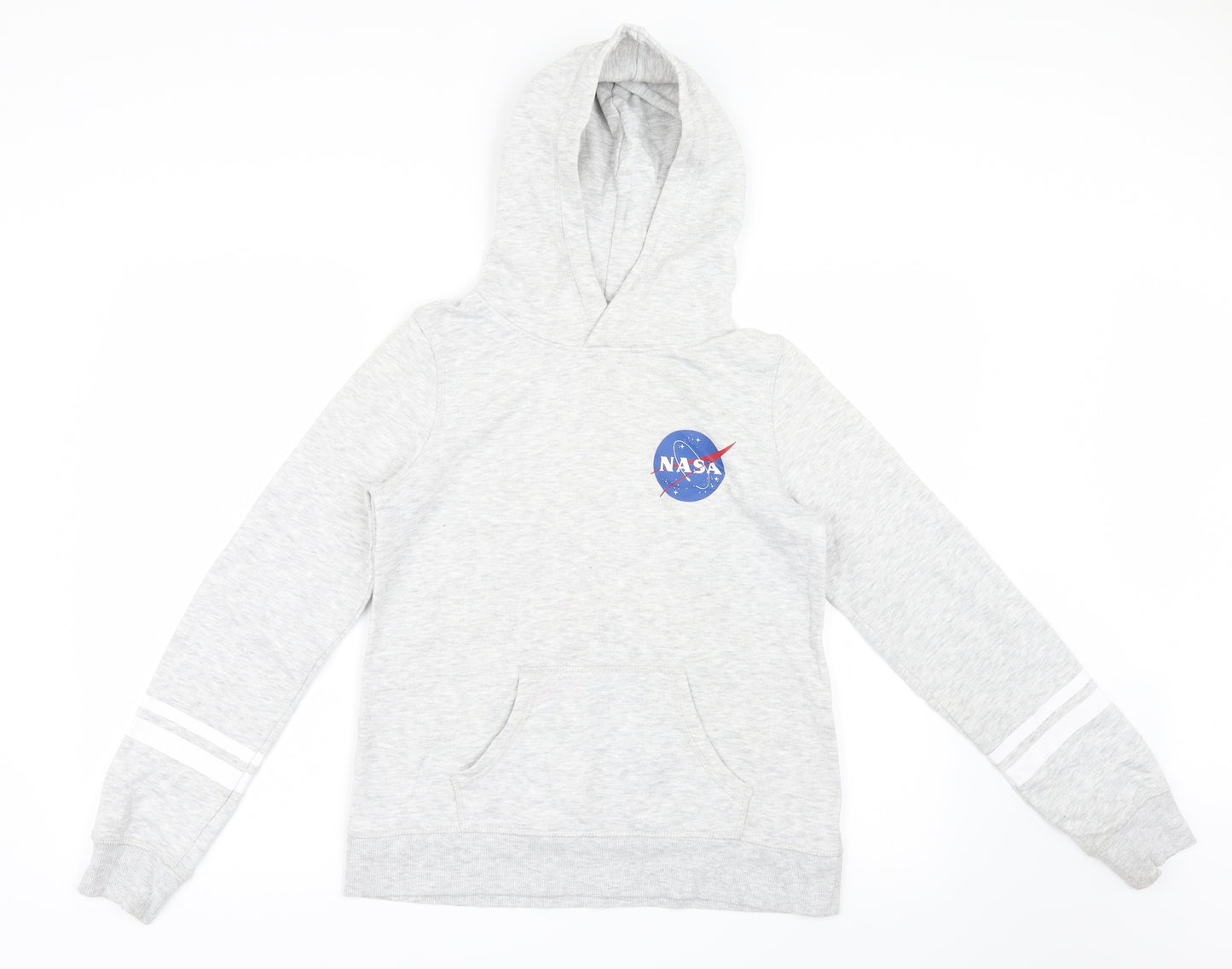 H&M Girls Grey   Pullover Hoodie Size 13-14 Years  - NASA