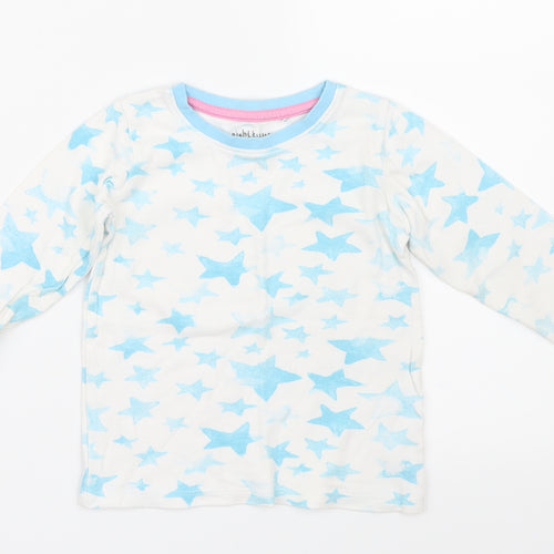 NEXT Girls Blue Geometric  Top Pyjama Top Size 2-3 Years  - Stars