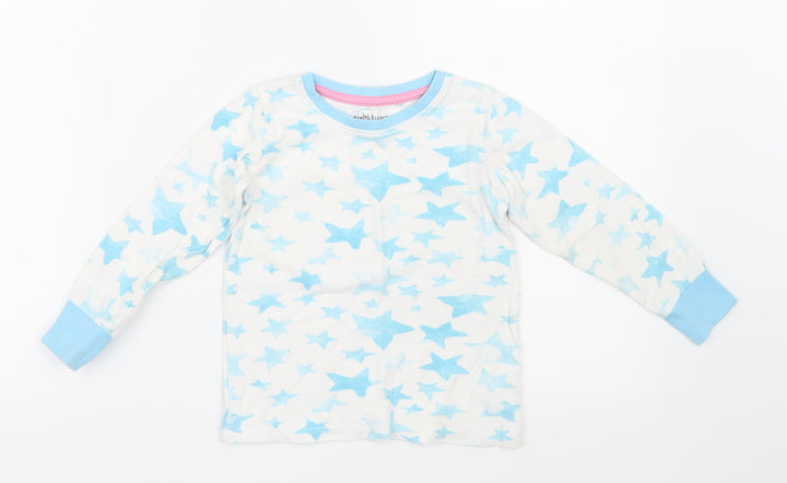 NEXT Girls Blue Geometric Top Pyjama Top Size 2-3 Years - Stars
