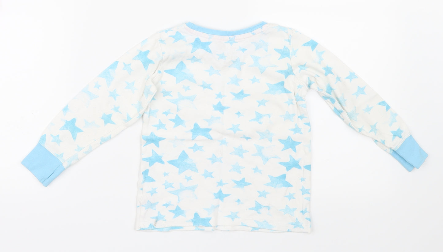 NEXT Girls Blue Geometric  Top Pyjama Top Size 2-3 Years  - Stars