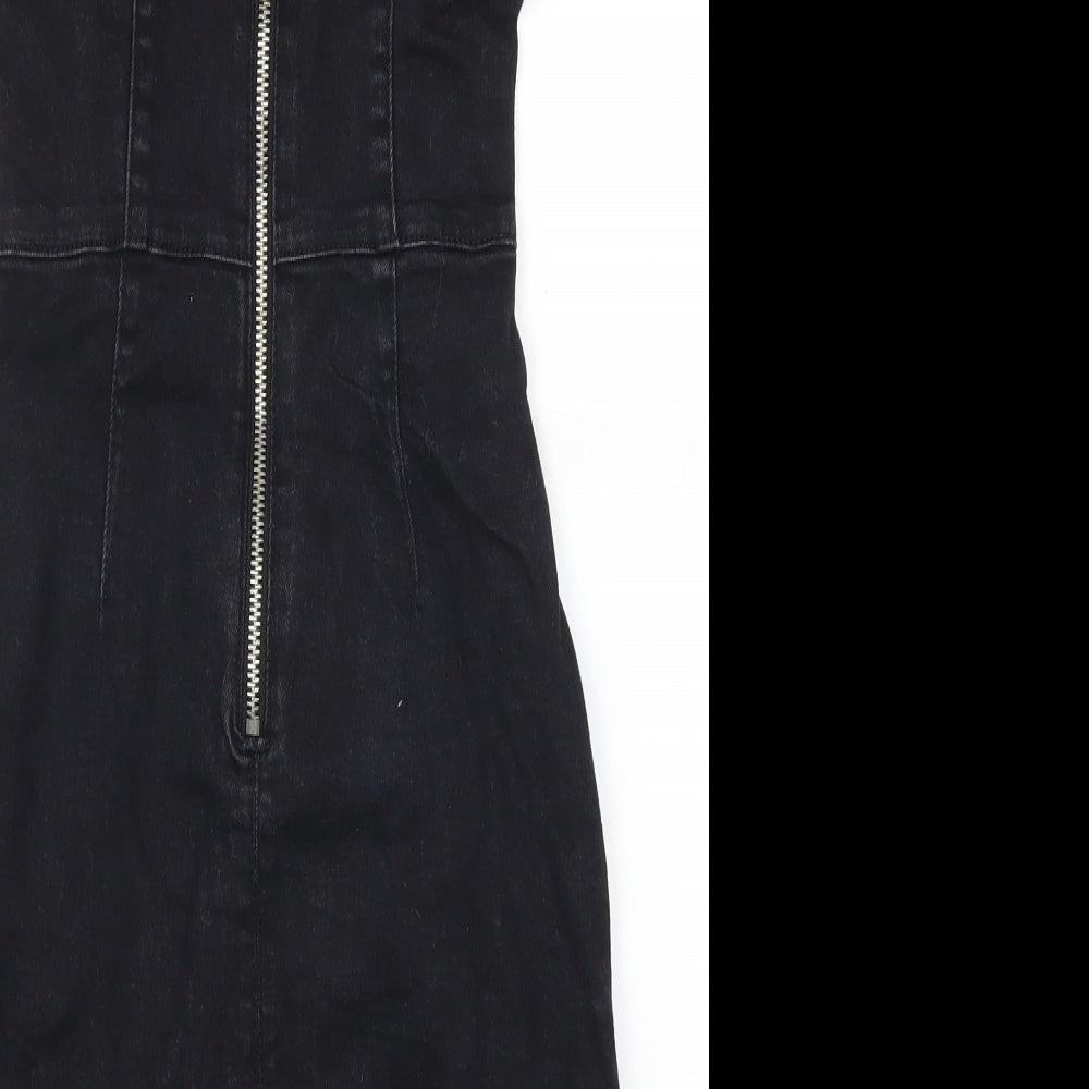 Denim Co Womens Black  Denim Mini  Size 4