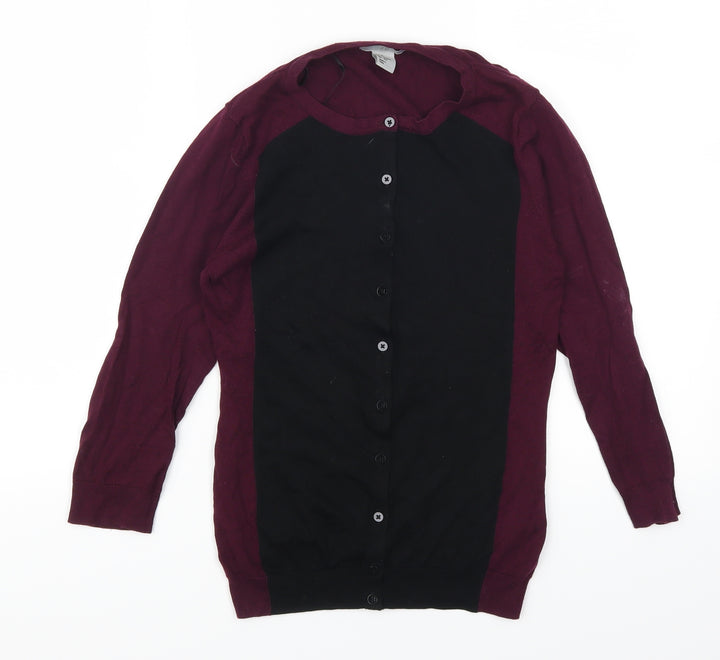 H&M Womens Purple   Cardigan Jumper Size XS  - Plum