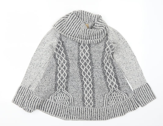 Front view of Aphorism women’s grey jumper, size UK 12