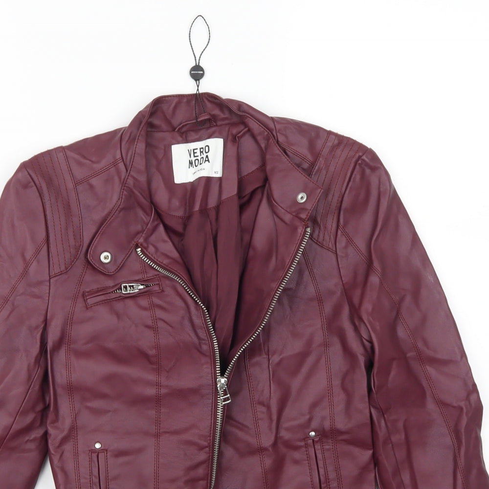 VERO MODA Womens Red   Jacket  Size XS  - Burgundy