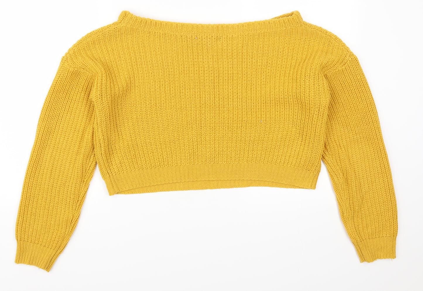 Missguided Womens Yellow   Pullover Jumper Size S