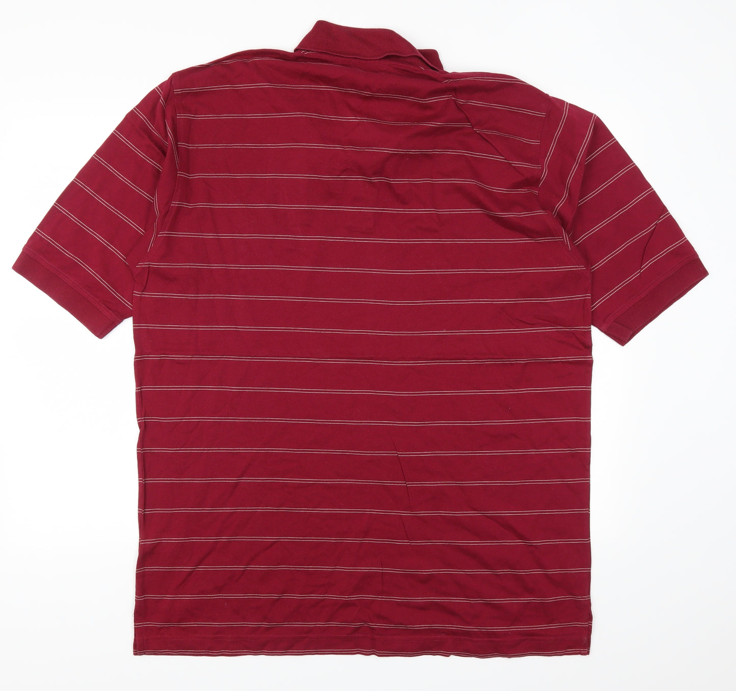 Marks and Spencer Mens Red Striped   Polo Size XL