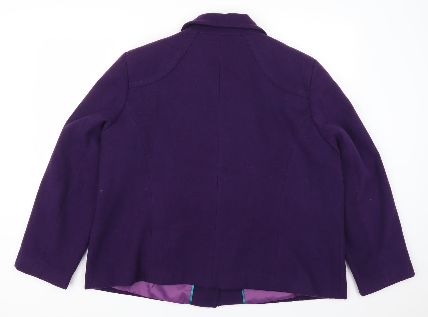 Bonmarché Womens Purple   Pea Coat Coat Size 22