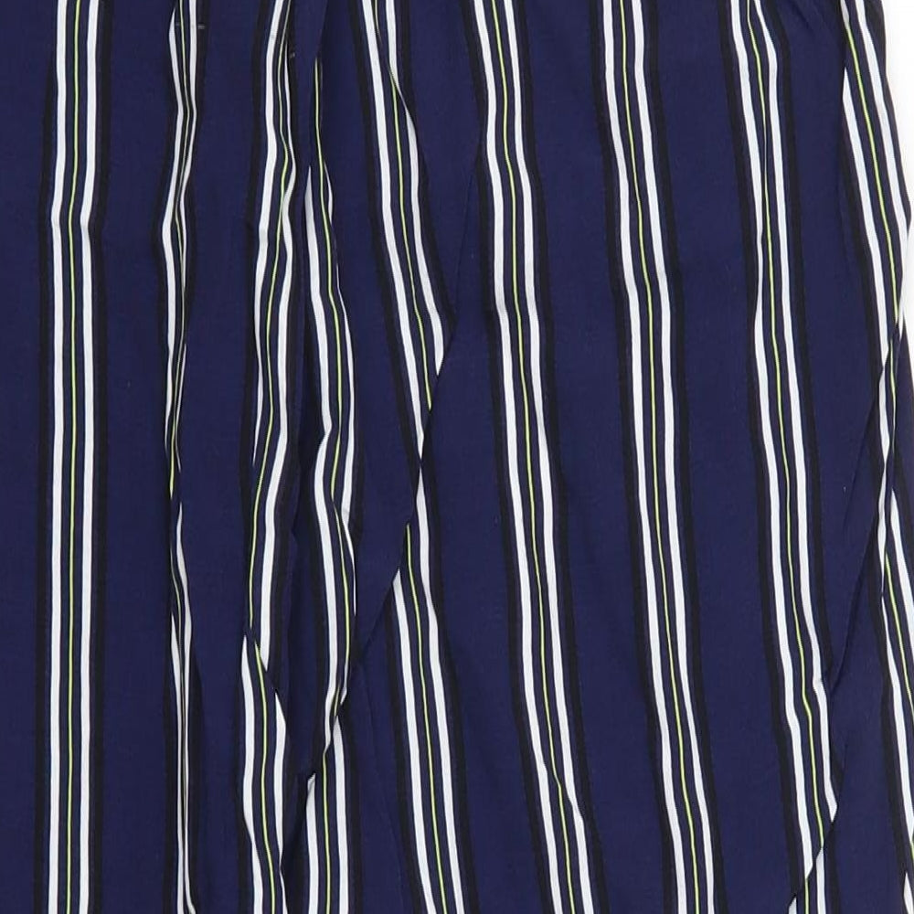 F&F Womens Blue Striped  Trousers  Size 10 L27 in