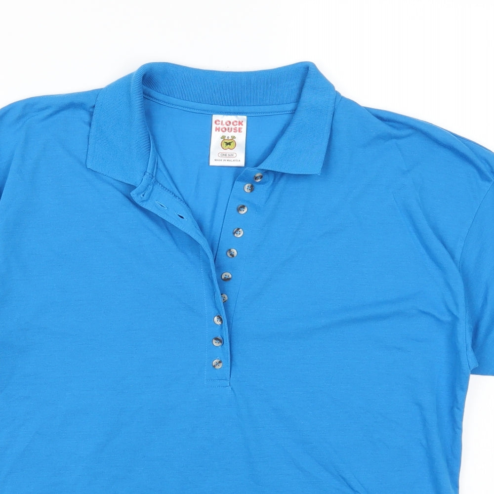 Clock House Womens Blue   Basic Polo One Size