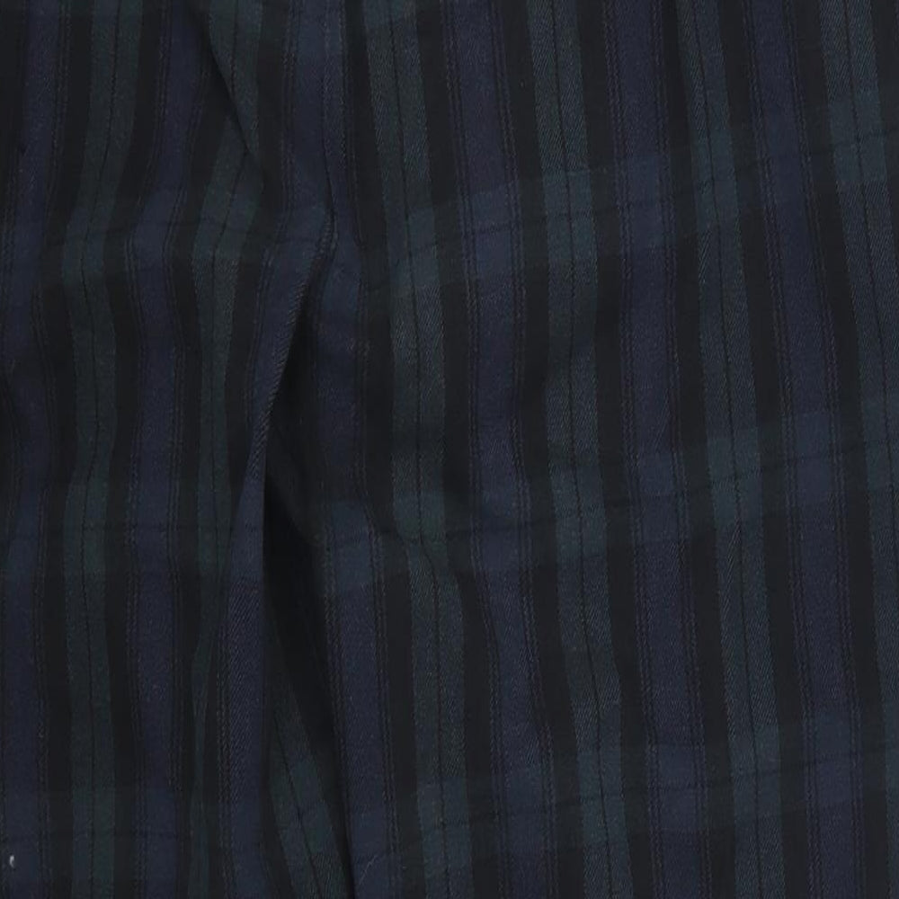 Marks and Spencer Womens Blue Check  Carrot Leggings Size 18 L23 in