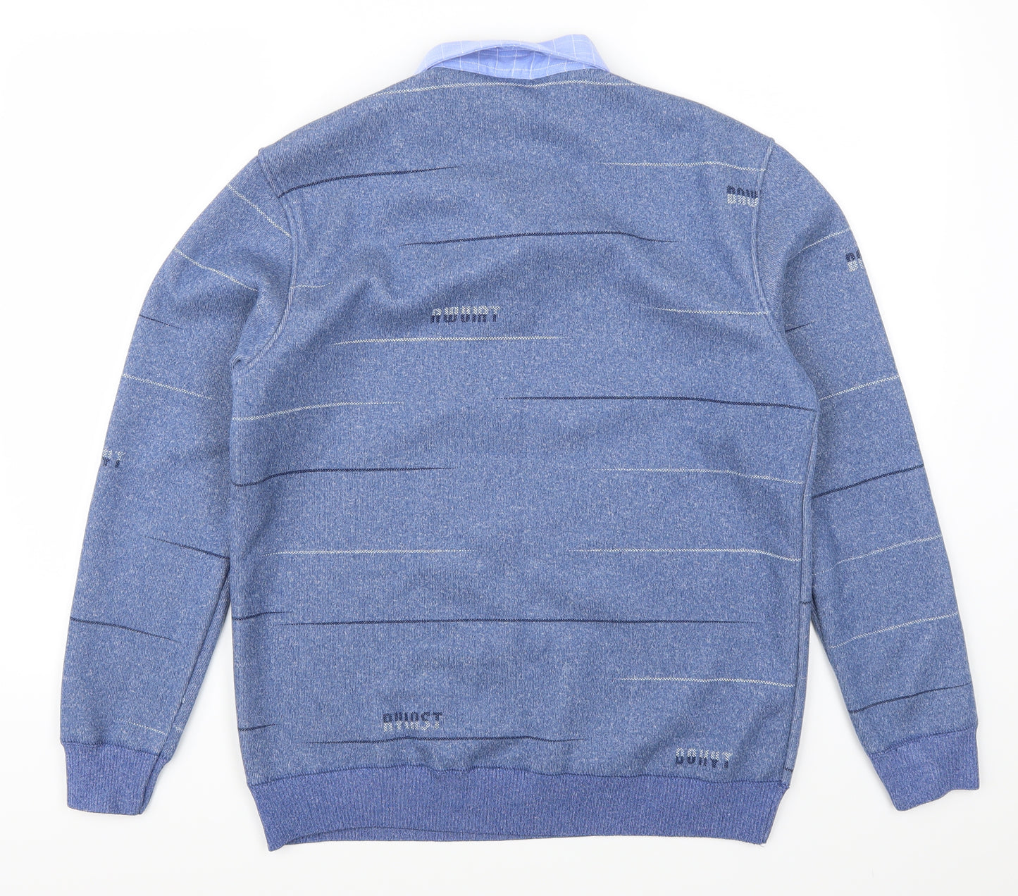 Preworn Mens Blue Striped  Pullover Jumper Size XL