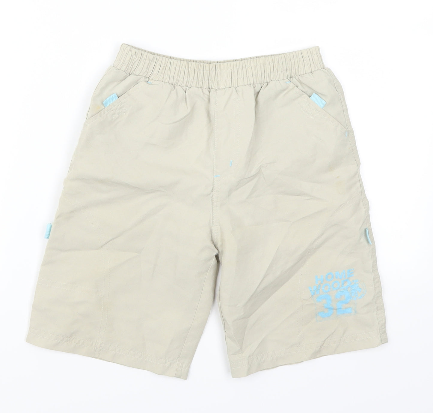 Dopodopo Boys Beige   Utility Shorts Size 7 Years - Home Wood 32