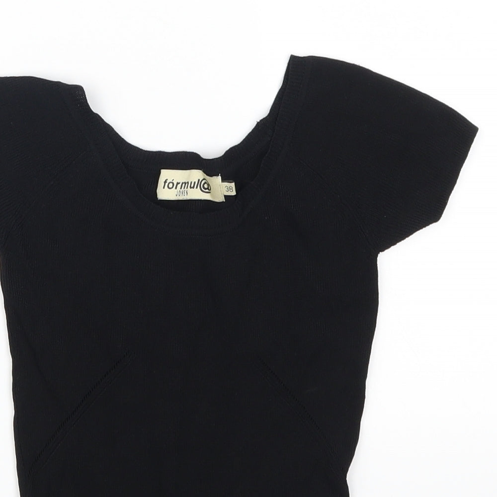 Formula Womens Black   Basic T-Shirt Size 10