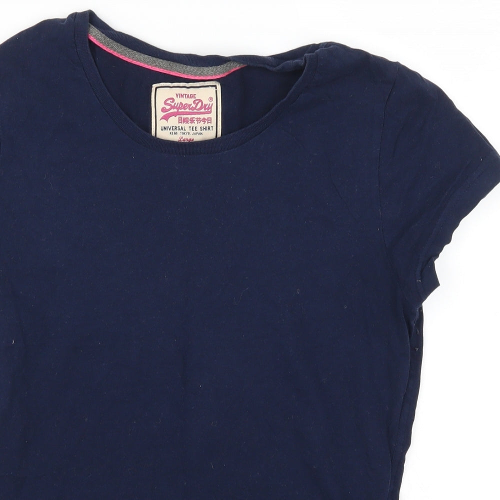 Superdry Womens Blue   Basic T-Shirt Size L