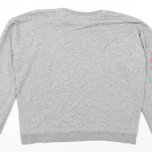 New Look Womens Grey Floral  Pullover Sweatshirt Size 12  - Arizona