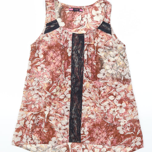 NEXT Womens Pink Floral  Basic Tank Size 8
