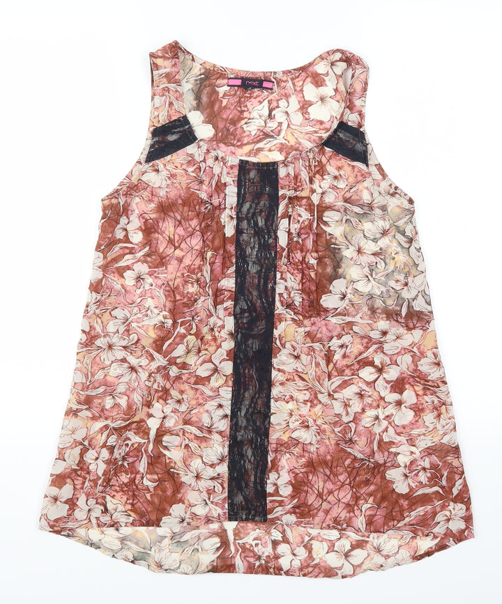 NEXT Womens Pink Floral  Basic Tank Size 8