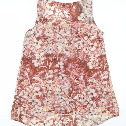 NEXT Womens Pink Floral  Basic Tank Size 8