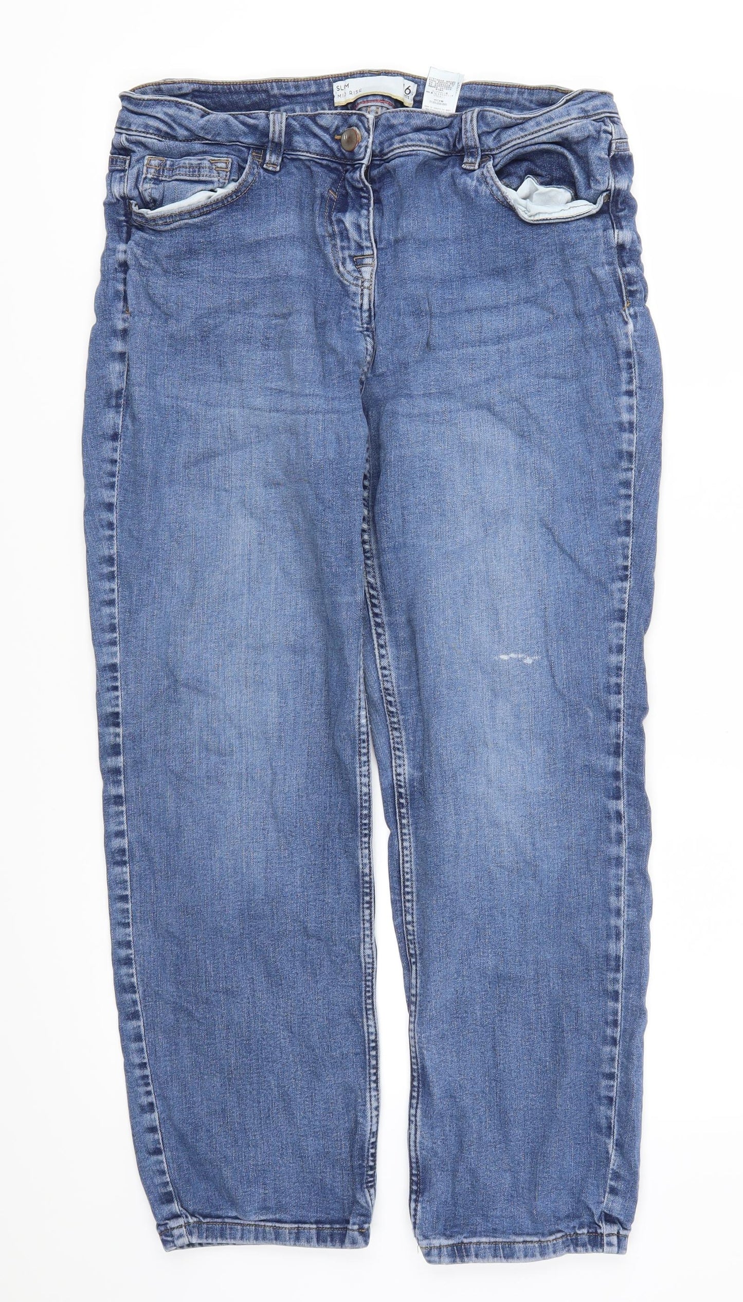 NEXT Womens Blue  Denim Straight Jeans Size 16 L26 in