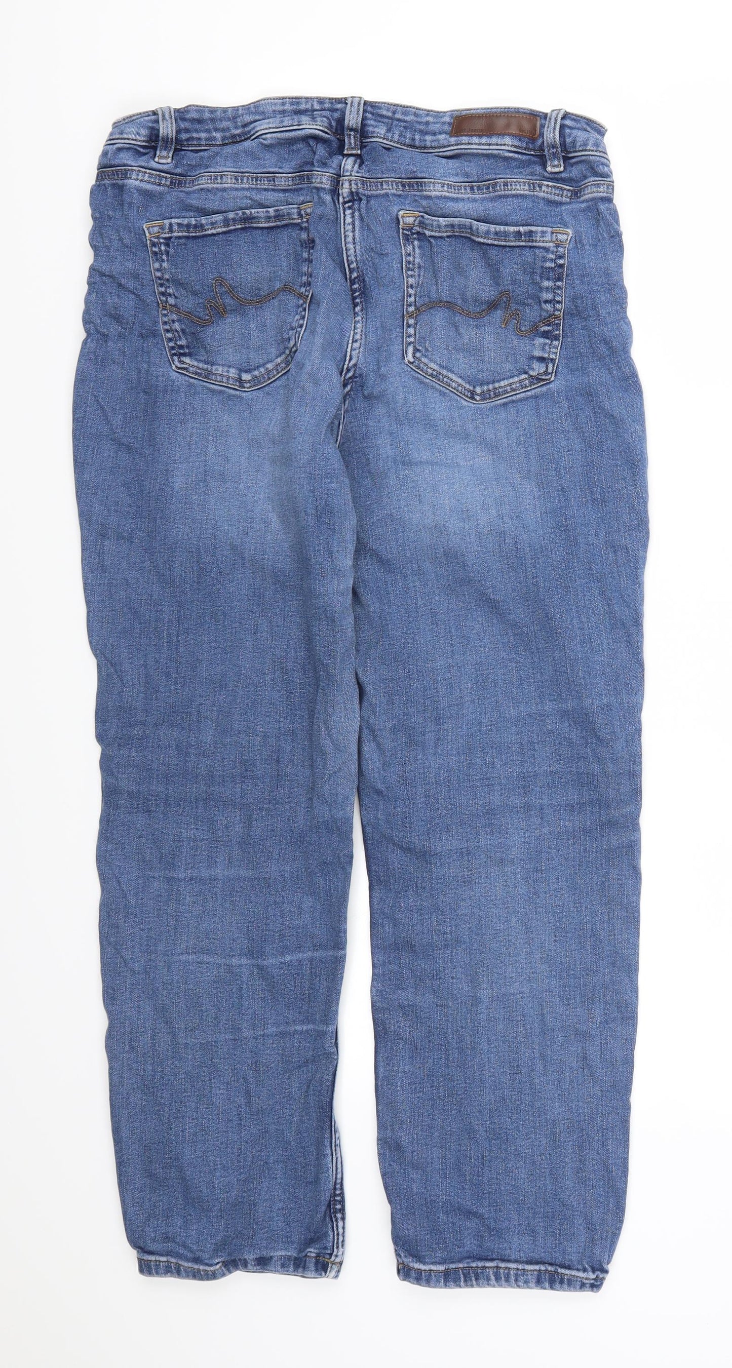 NEXT Womens Blue  Denim Straight Jeans Size 16 L26 in