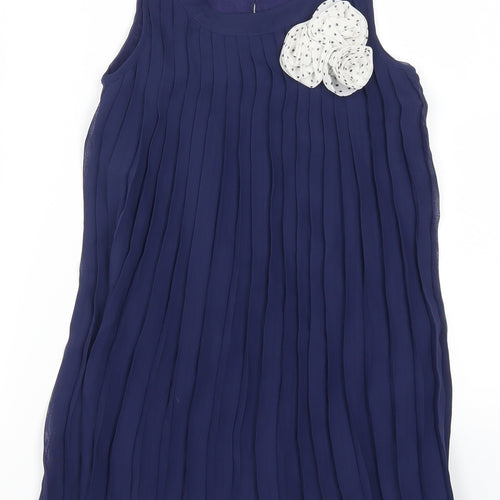 H&M Girls Blue   Tank Dress  Size 7 Years  - Flower