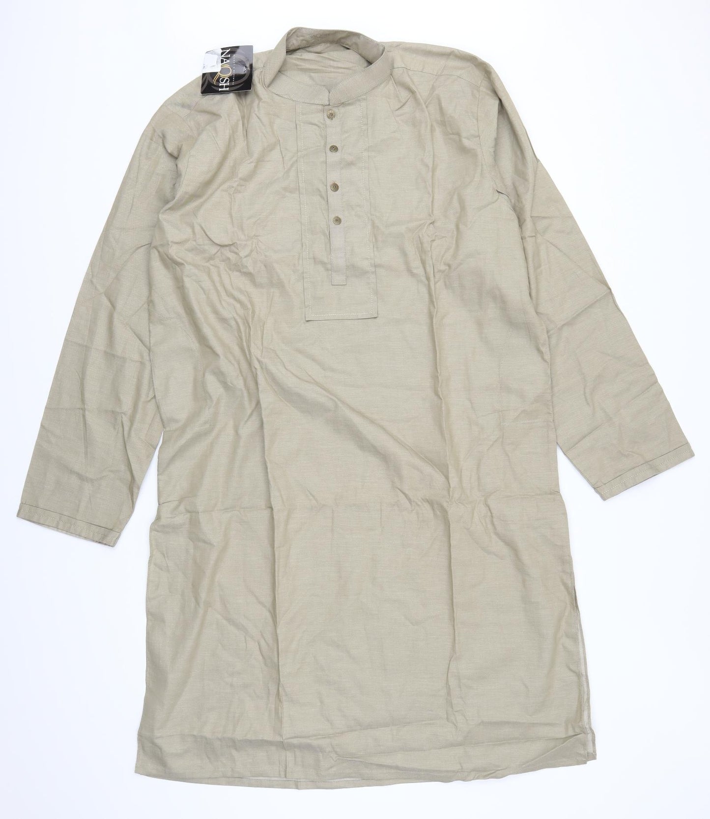 Naosh Mens Beige    T-Shirt Size L