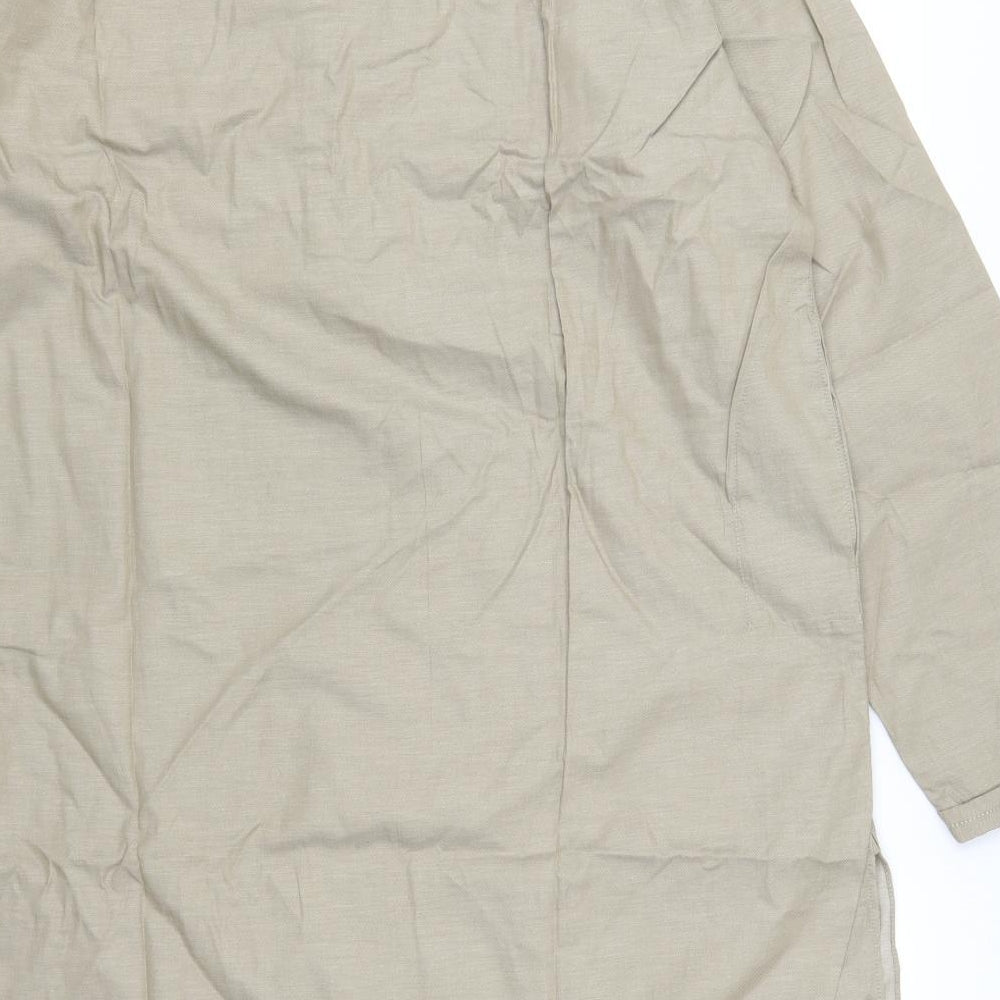 Naosh Mens Beige    T-Shirt Size L