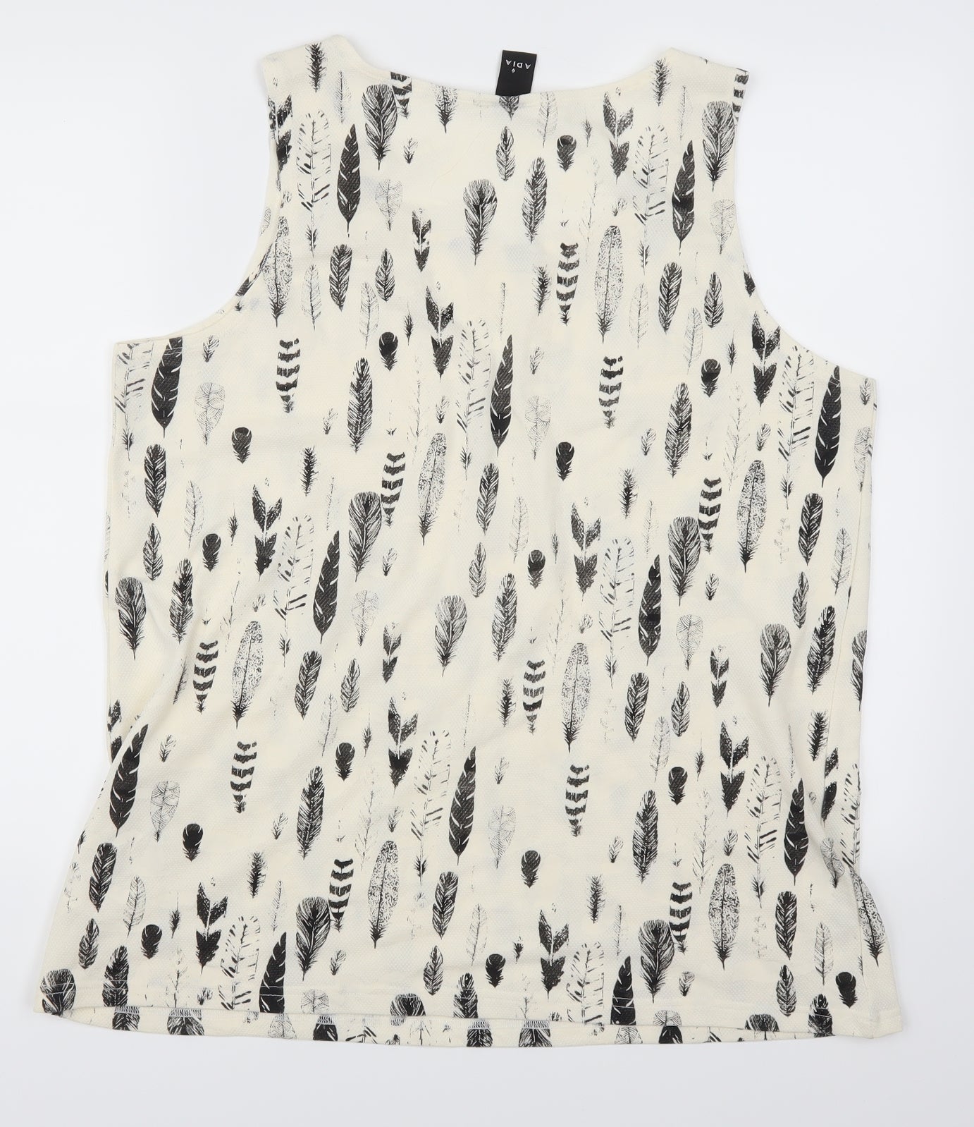 Adiva Womens Beige   Basic Tank Size M  - Feathers