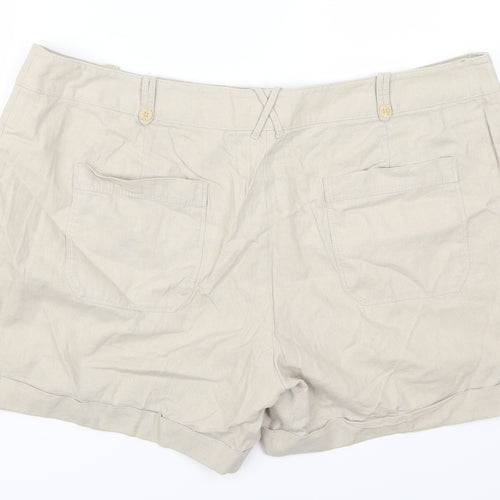 Papaya Womens Beige   Mom Shorts Size 20