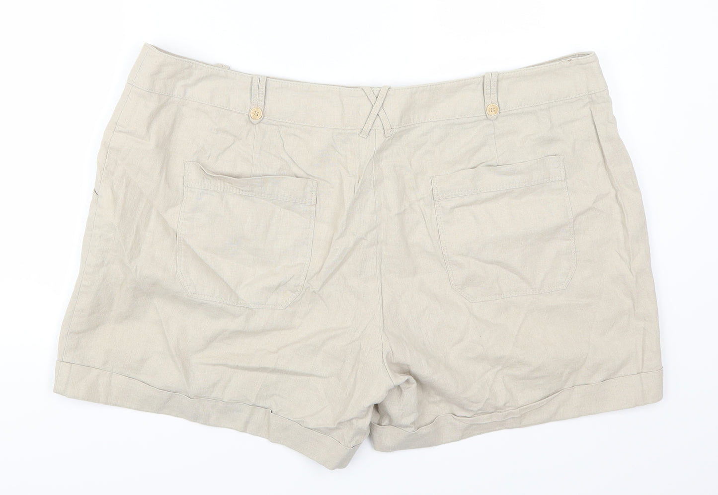 Papaya Womens Beige   Mom Shorts Size 20