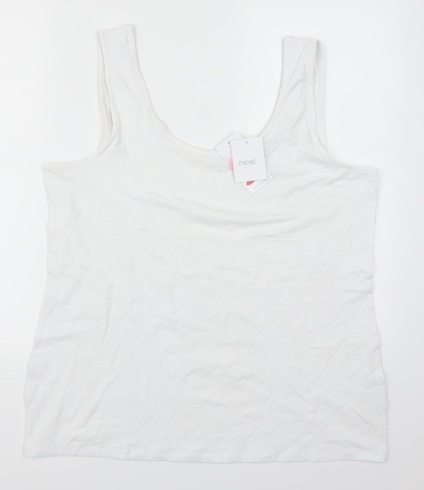 NEXT Womens White   Basic Tank Size 22