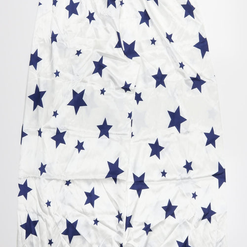 Preworn Womens White Geometric  Trousers  Size 16 L32 in - Stars Loungewear
