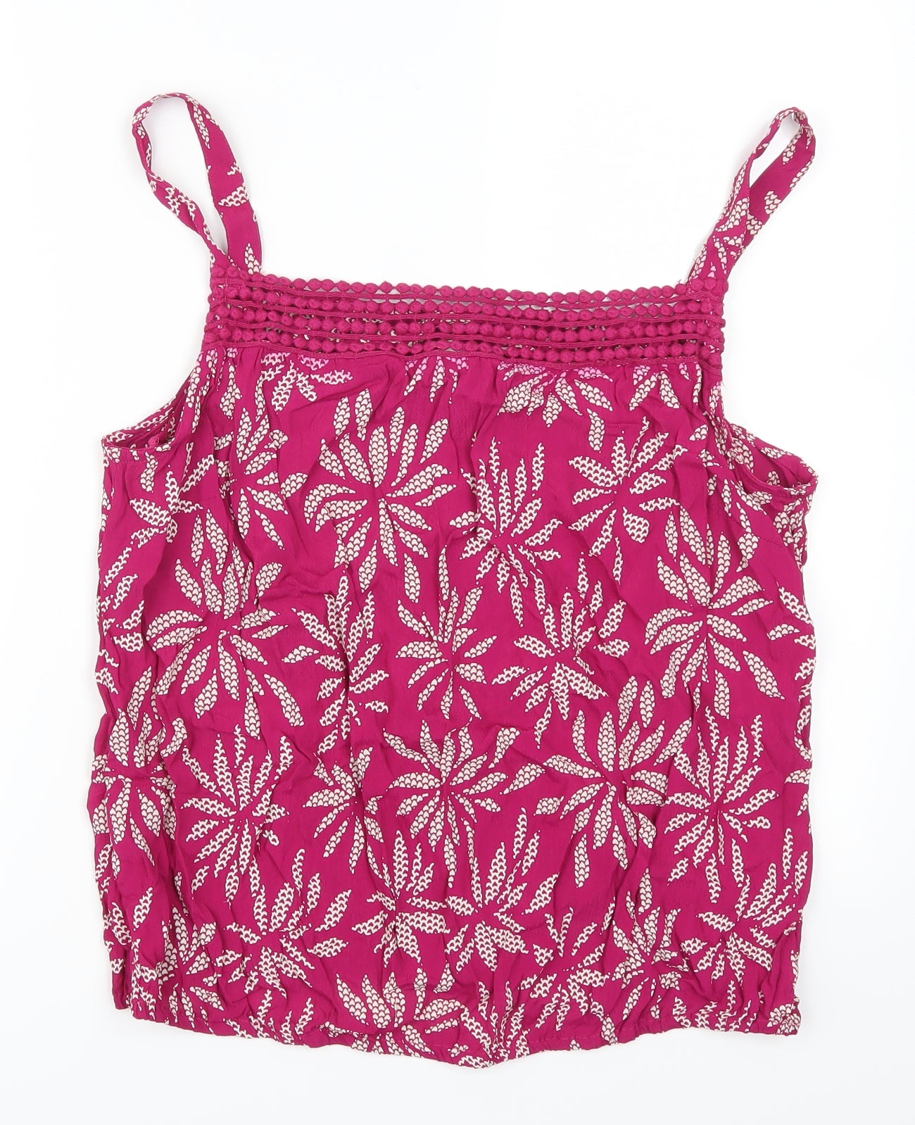 BHS Womens Pink Floral  Basic Tank Size 18