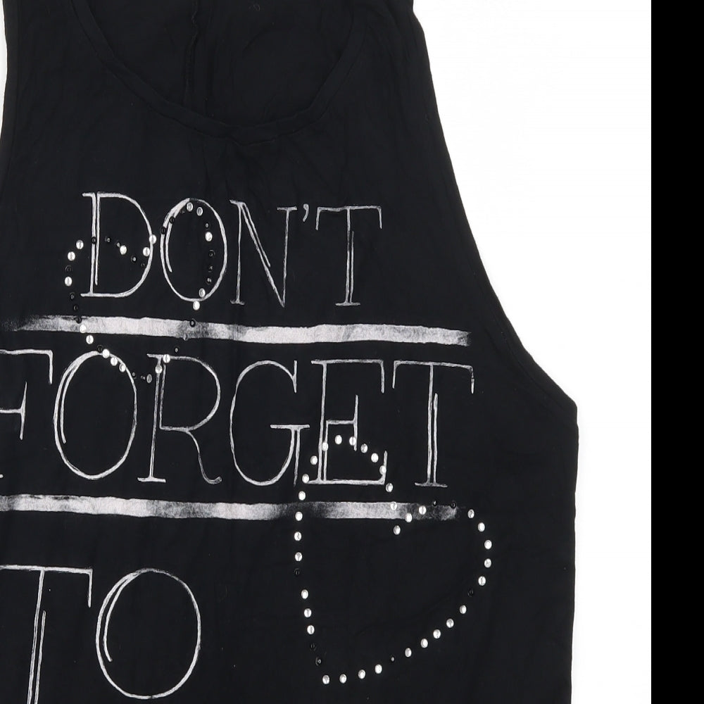 George Womens Black   Basic Tank Size 14  - Don't Forget to be Awesome