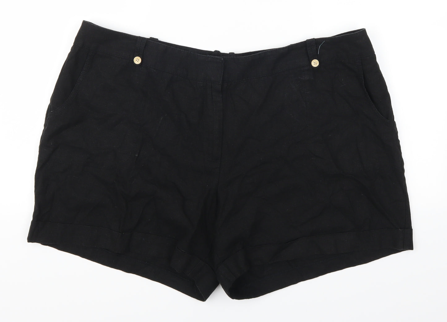 Papaya Womens Black   Mom Shorts Size 20
