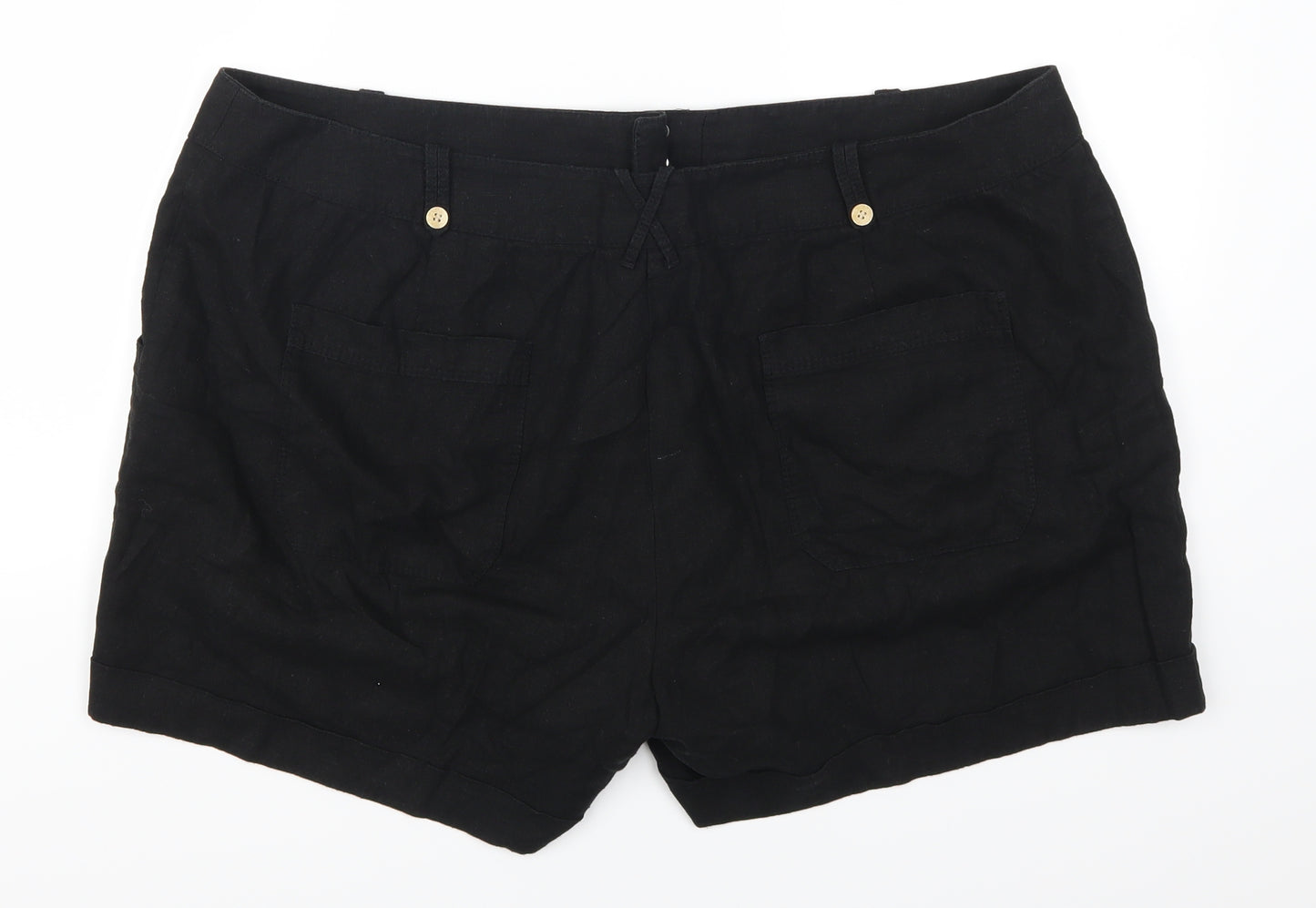 Papaya Womens Black   Mom Shorts Size 20