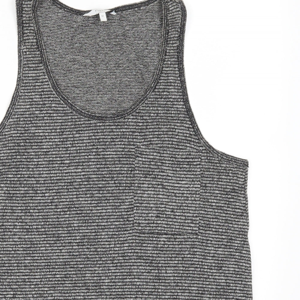 NEXT Womens Grey Striped  Basic Tank Size 12