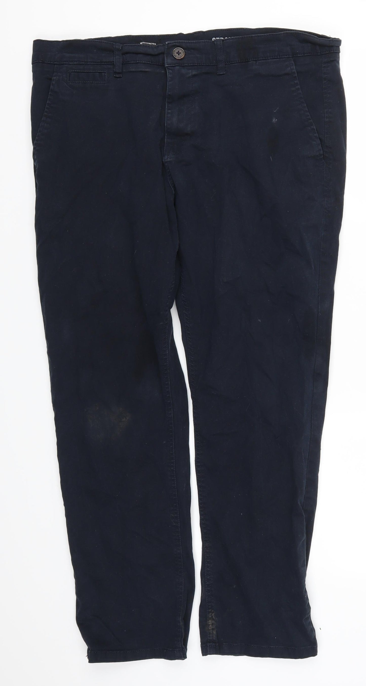 F&F Mens Blue   Chino Trousers Size 38 L30 in