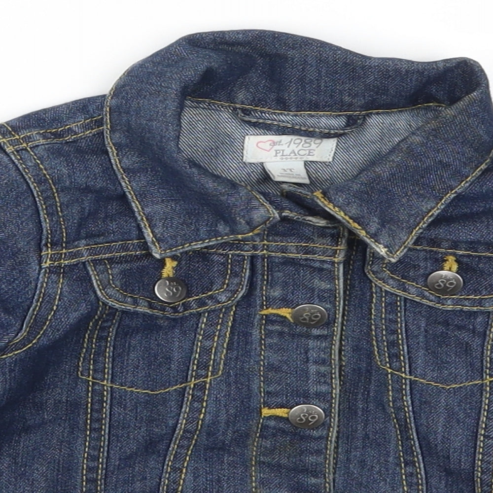 Est 89 Girls Blue  Denim Jacket  Size 3 Years