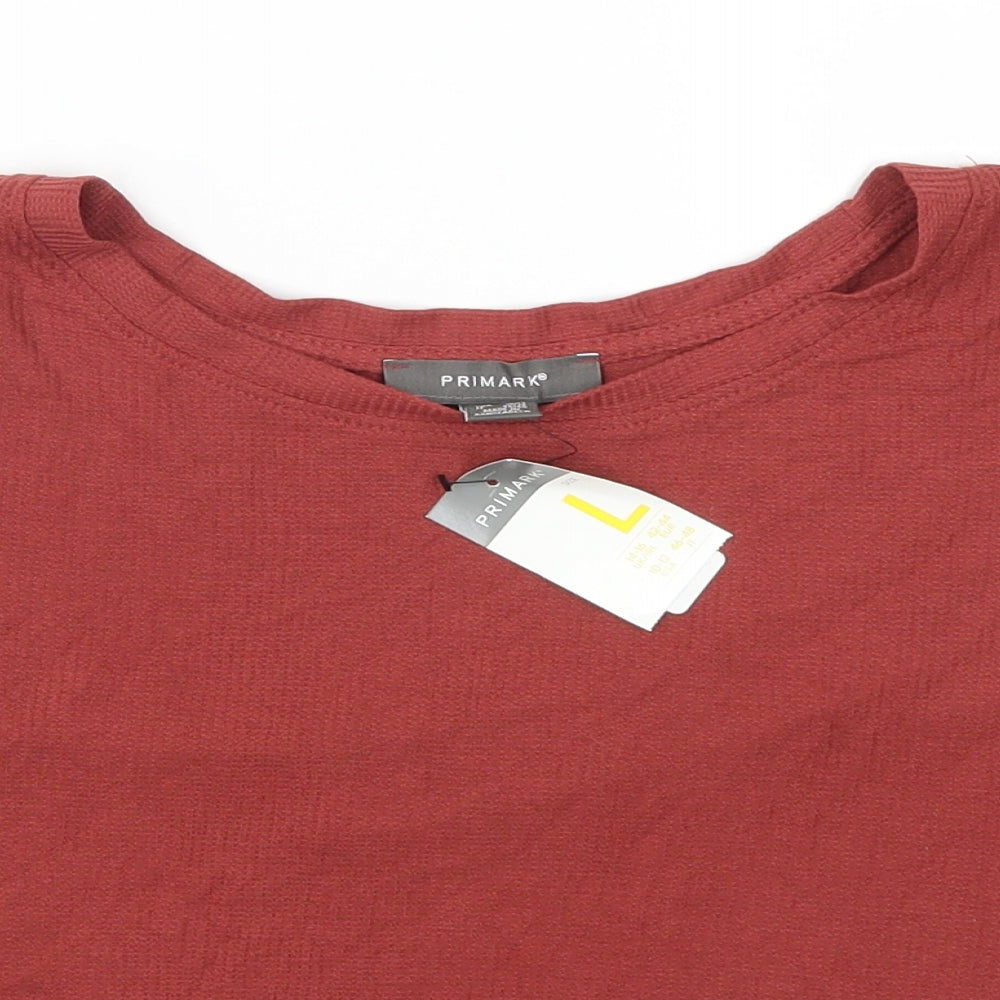 Primark Womens Red   Cropped T-Shirt Size 14