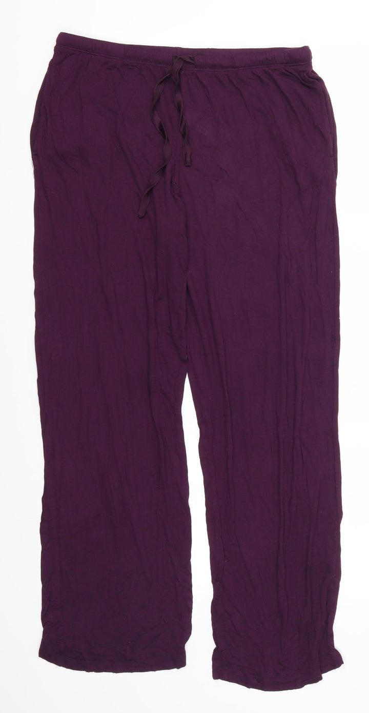 Midnight Womens Purple Trousers Size M L28 in - Loungewear