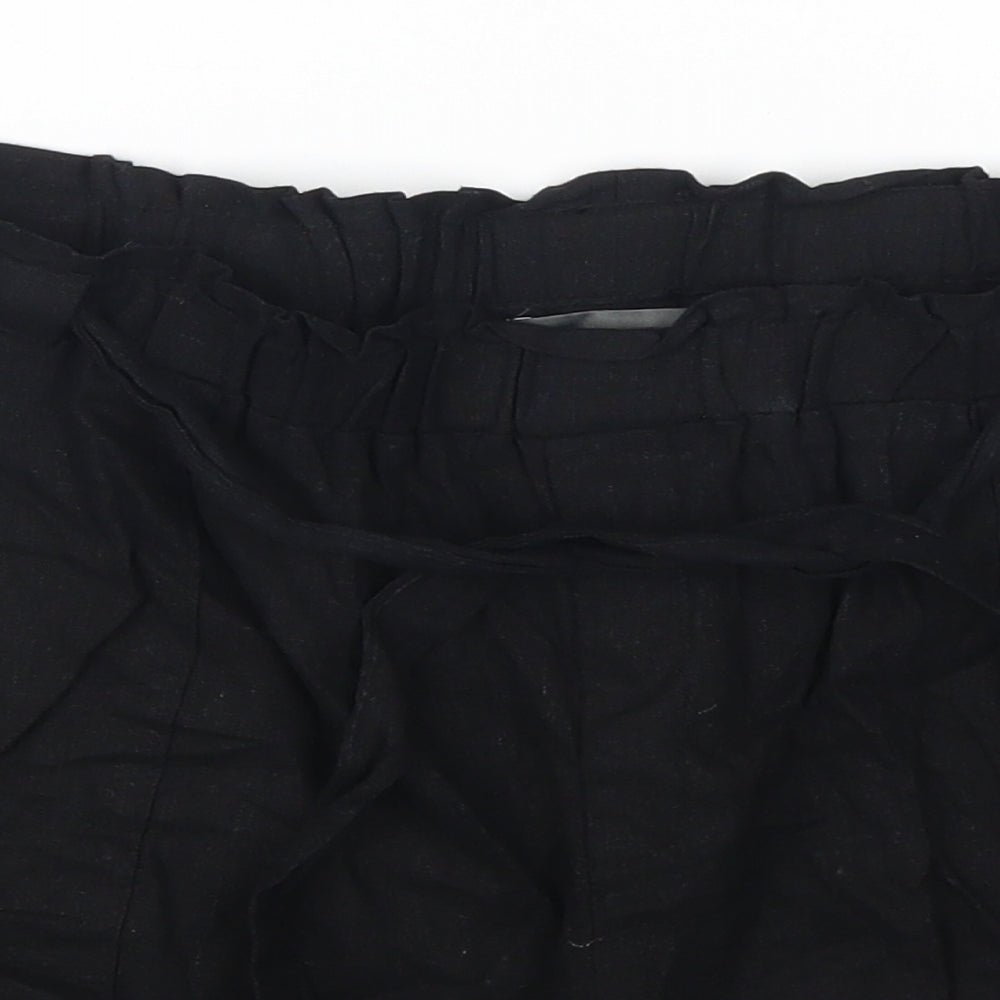 Primark Womens Black   Paperbag Shorts Size 16