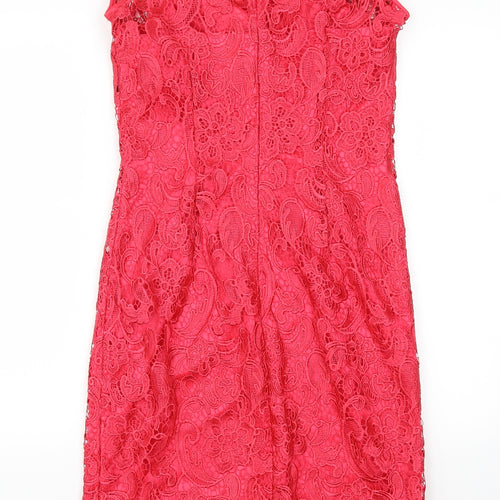 Sttenay Womens Red  Lace Pencil Dress  Size 4